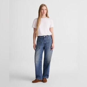 NWOT Madewell Darted Barrel-Leg Jean in Irmo Wash